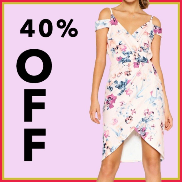 NWOT - Floral Cold Shoulder Dress - Picture 1 of 2